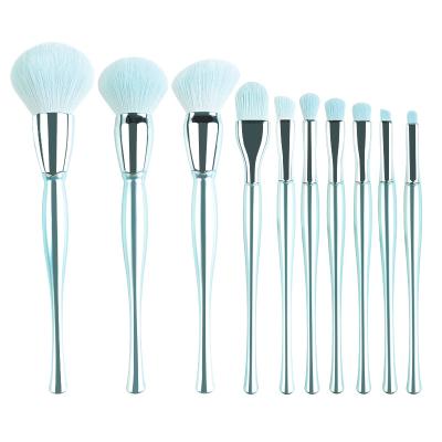 China Angular Blush Soft Beauty Tools Plating Makeup Brush Set Luxury Makeup Brushes OEM Synthetic Makeup Brush for sale