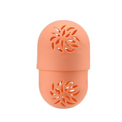 China Cosmetic Soft Sponge Holder Makeup Powder Sponge Container Silicone Sponge Holder Cosmetic Beauty Egg Silicone for sale