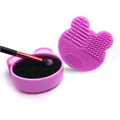 China Shape Eco-friendly Multi Colored Remover Make Up Panel Mat For Makeup Brushes Cosmetic Cleaning Brushes Silicone Wash Brush for sale