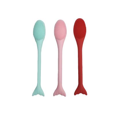 China EXFOLIATING Deep Clean Silicone Pigment Blackhead Remove Peep Horny Nose Cleaning Brush With Fishtail Handle for sale