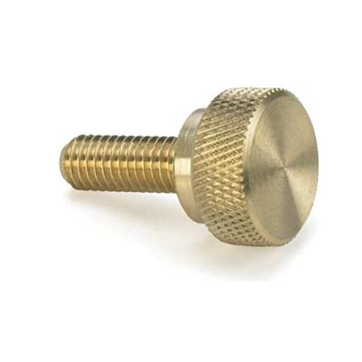 China OEM Aluminum Brass Knurled Screw Parts CNC Turning Brass Turning Machining Parts Brass Turning Machining for sale