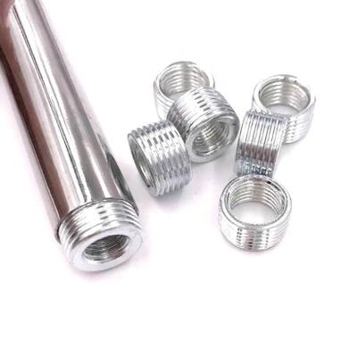 China Wholesale Stainless Steel Lamp Thread ADAPTERS Male To Female Threaded Reducers Screw Down Socket Reducing Conversion Nuts for sale