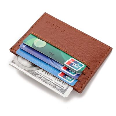 China Small Thin Casual Anti-theft Pu Leather Front Pocket Credit Card Holder Multiple Wallet For Men for sale