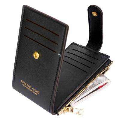 China Anti-theft Multi Color PU Leather Slim Card Holder Men Women Coin Purse Card Wallet Ladies for sale