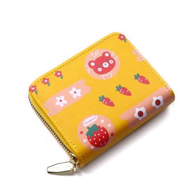 China Waterproof Short Wallets For Women Cartoon Pattern Zipper Mini Purses Luxury Designer Card Holder Clutch Ladies Money Bags Purses for sale