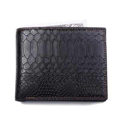 China Crocodile Pattern Men's Wallet PU Business Design Male Wallet Casual Short Clutch Simple Waterproof Stylish Short Leather Small Purse for sale