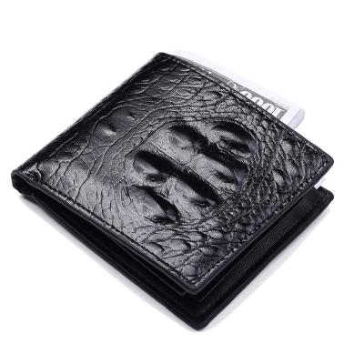 China New Waterproof Wallets For Men's PU Crocodile Leather Pattern Short Men's Wallet Coin Pocket Business Purse Wallets Male for sale