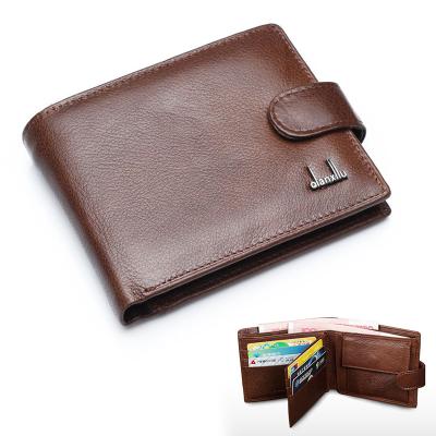 China Wholesale original fashion luxury men's wallet minimalist genuine leather man's wallets anti-theft lather men for sale