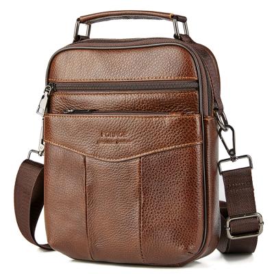 China Latest\fasion Trending Products Men's Messenger Bag Genuine Leather Cross - Body Shoulder Bag Casual Handbags for sale