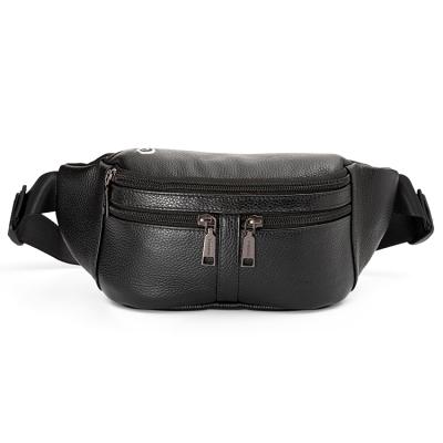 China Fashion Anti-theft Bum Bags Genuine Leather Fanny Pack Belt Waist Bag Men Trunk Bag for sale