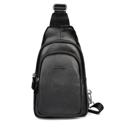 China Men Single Bags Bag Travel Chest Bag Waterproof Genuine Leather Anti-theft Shoulder Messenger Cross Body for sale