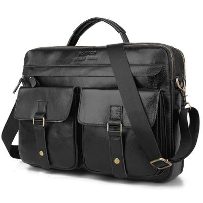 China Packing \ - Body Bag Business Laptop Handbags Waterproof Cross \ Shoulder - Cross Body Shoulder Bag Genuine Leather Briefcase For Men for sale