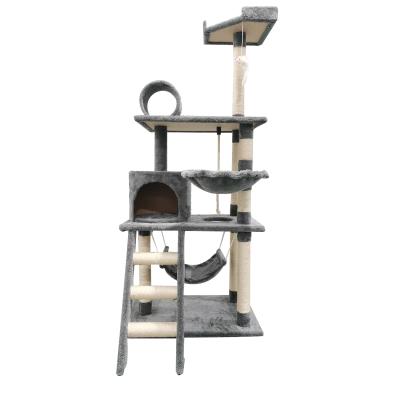 China PAKEWAY Mini Small Cat Toys Cat Climbing Frame Cat Treehouse Indoor Stocked Bed for Skin and Play for sale