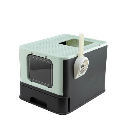 China Pakeway Viable Collapsible Closed Cat Litter Box - with 1pc Cat Litter Scoop for sale