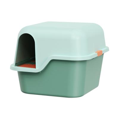 China Pakeway New Viable Style Tunnel Design Cat Litter Box Top Selling Large Space Cat Litter Box Toilet for sale