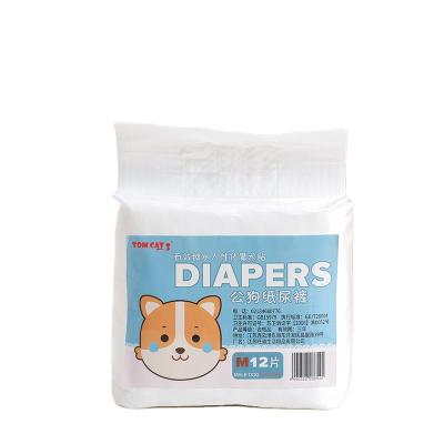 China Pakeway Stocked Reusable Reusable Breathable Pet Baby Diaper Various Size For Male for sale