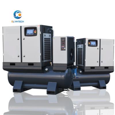 China Lubricated Screw Compressor With Dryer Rotary Screw Compressor 7.5kw 15 Hp 10hp 1000l Screw Air Compressor for sale