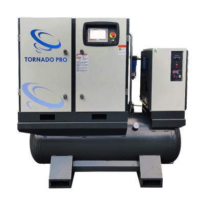 China Factory price high precision lubricated silent air compressor with tank for sale