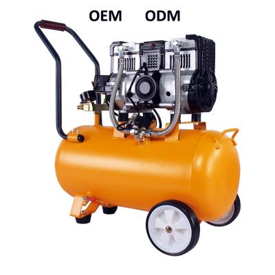 China Oil-free Electric Belt Driven 1hp 2hp 3hp Direct Driven 110v 220v Portable Small Air Compressor Oil Free Piston Compressor For Russia for sale