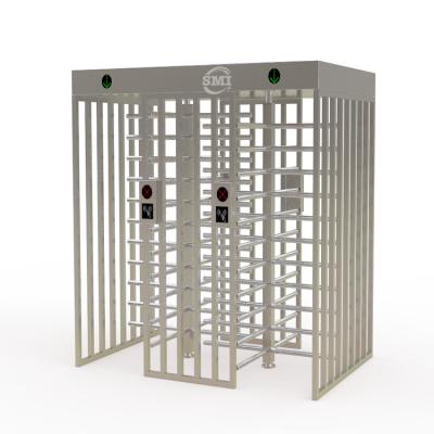 China 304 Stainless Steel Access Control Card Reader Two Passage Full Height Turnstile Safe Drawing Door for sale