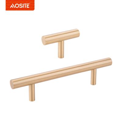 China High Quality Hardware H5955 Cabinet Kitchen Furniture Drawer Cupboard Wardrobe T Bar Knobs Brass Handle for sale