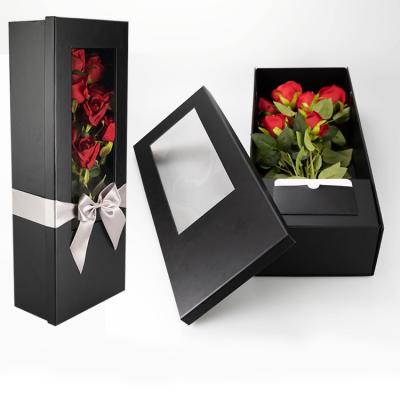 China Recycled Materials Long Stem Rose Boxes Cardboard Boxes For Flower for sale