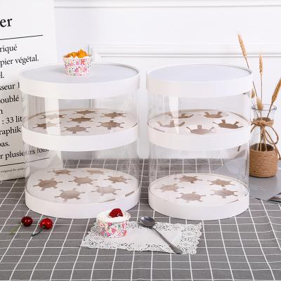 China Recyclable Cupcake Boxes Cake Box Afternoon Tea And Transparent Cake Boxes for sale