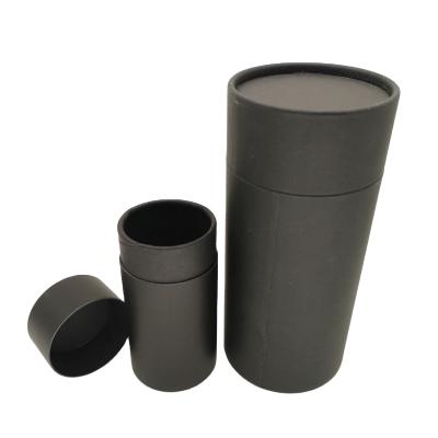 China Recyclable Customized Size And Printing Black Paper Cosmetic Packaging Tube for sale