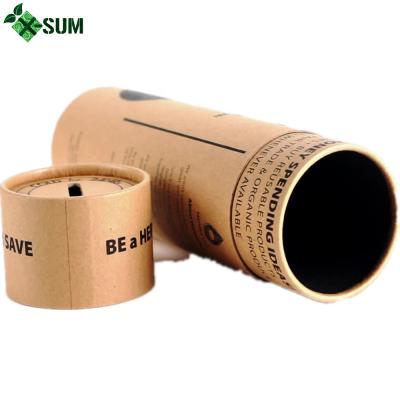 China Recycled Materials Printing T Shirt Packaging Tube Kraft Paper Custom Mailing Tubes for sale