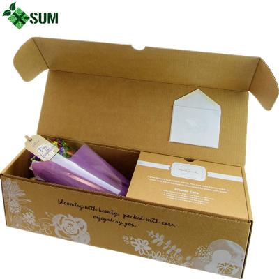 China Recycled Materials Flower Delivery Box Paper Flower Shipping Packing Box for sale