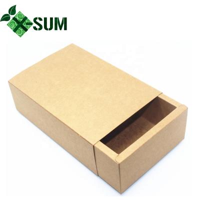 China Custom Order Creative Biodegradable Matchbox Kraft Paper Packaging Brown Box for sale