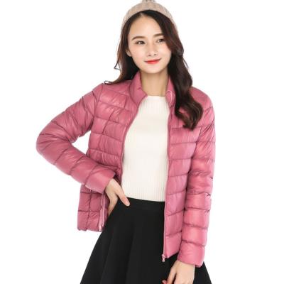 China Hot Selling Cheap Durable Zipper Lightweight Plus Size Womens Packable Down Jacket for sale