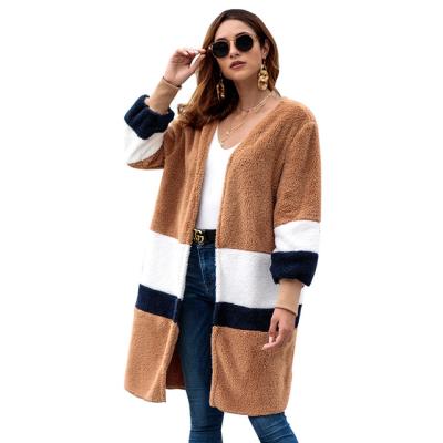 China Fashion Women Autumn And Winter Fashion Long Faux Fur Coat Pocket Cardigan Casual Loose Plush Outwear for sale