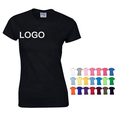 China Logo Printing Round Neck Wholesale Cotton Short Sleeve Anti-Wrinkle Black Casual 100% Custom T-Shirt for sale