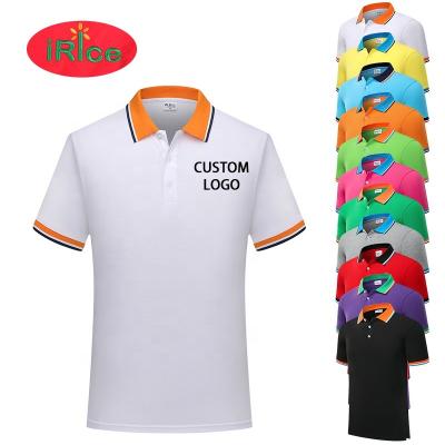 China Wholesale Custom Logo Printing Anti-Shrink Polyester Plain White Men Polo Shirt for sale