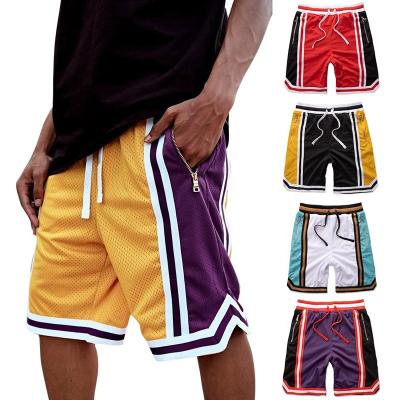 China Hot Sale Custom Basketball Shorts Antibacterial With Zipper Pockets Polyester Mesh Mens Basketball Shorts for sale