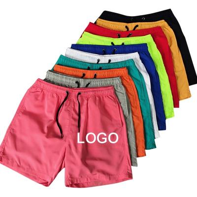 China Wholesale Running Custom Made Anti-Wrinkle Mens Beach Shorts Pants Logo Polyester Candy Colors Beach Pants Plus Size Mens Shorts for sale