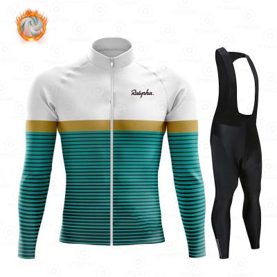 China Cycling Clothing Men's Long Sleeve Breathable Tank Top Winter New Ralvpha 2022 Team Warm Jacket Set MTB Clothes Thermal Fleece Ropa Ciclismo for sale