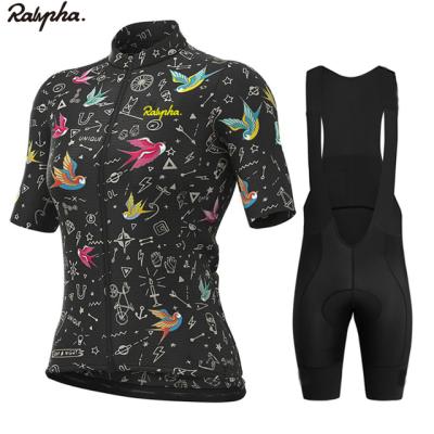 China Ralvpha 2021 Viable Women's Cycling Tank Top Cycling Bib Bib Set Gel Protection Mountain Cycling Tank Top Set Outdoor Mountain Cycling Set for sale