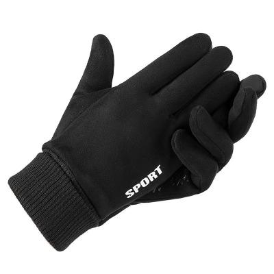 China Custom Logo New Men Cold Weather Mittens Touch Screen Gloves Winter Waterproof Warm Gloves for sale