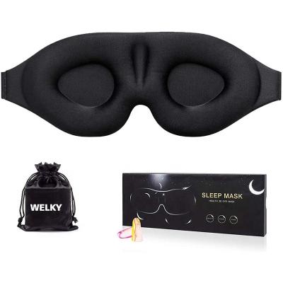 China Eye Amazon Success 3D Sleeping Eye Masks Sleeping Light Blocking Large Eye Cavities Eye Mask for sale