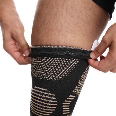 China Factory Custom Copper Knee Pads Non Slip Sleeving Compression Nylon Copper Knee Brace for Arthritis Pain Relief for sale