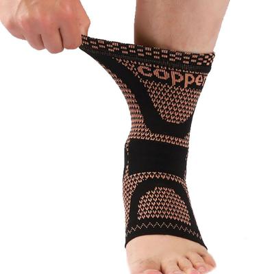 China High Quality Wear Resistant Strong Support Ankle Sleeve Compression Breathable Copper Ankle Brace for sale