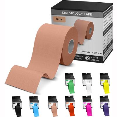 China Wholesale Cotton + Spandex Custom Printed Waterproof Cotton Elastic Kinesiology Muscle Sport Tape for sale