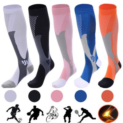 China Breathable Compression Socks For Men 20-30 mmHg High Knee Medical Caregiver Stockings for sale