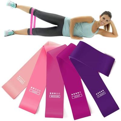 China Rubber/TPE/Latex Fitness Gum Exerciser Gym Strength Training Resistance Bands Pilates Sport Rubber Mini Loop Bands for sale