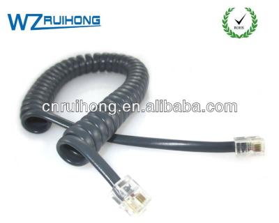 China Telephone Telephone Extension Cable Copper Line Wire With Standard RJ-11 Plugs for sale