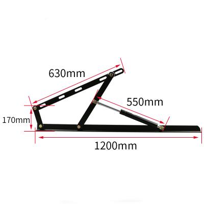 China Modern 120CM Gas Piston With Frame Bed Lift Hydraulic Hinge Bed Lift Mechanism for sale