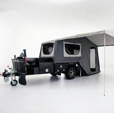 China Travel Trailer Good Quality Outdoor Popular Moving Forwarder Folding Off Road Trailer Camper With Tent for sale