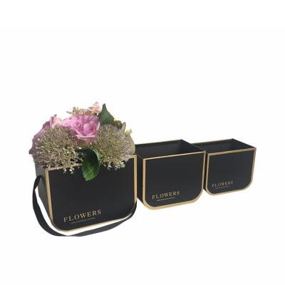 China Recyclable Flower Portable Gift Box Small Spot Flower Bucket Three-piece Gift Box for sale